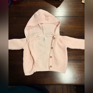 Carter's Pink Knit Hooded Cardigan for Kids